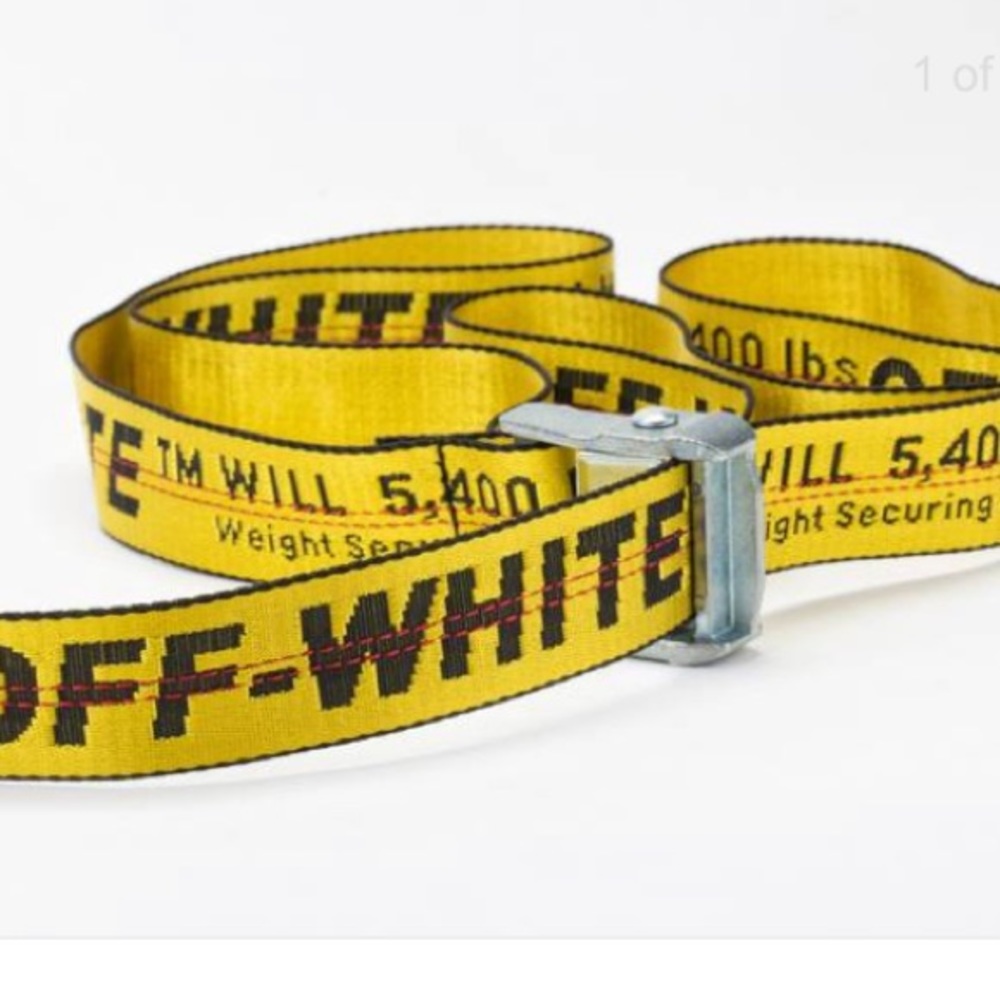 OFF-WHITE belt w/metal buckle